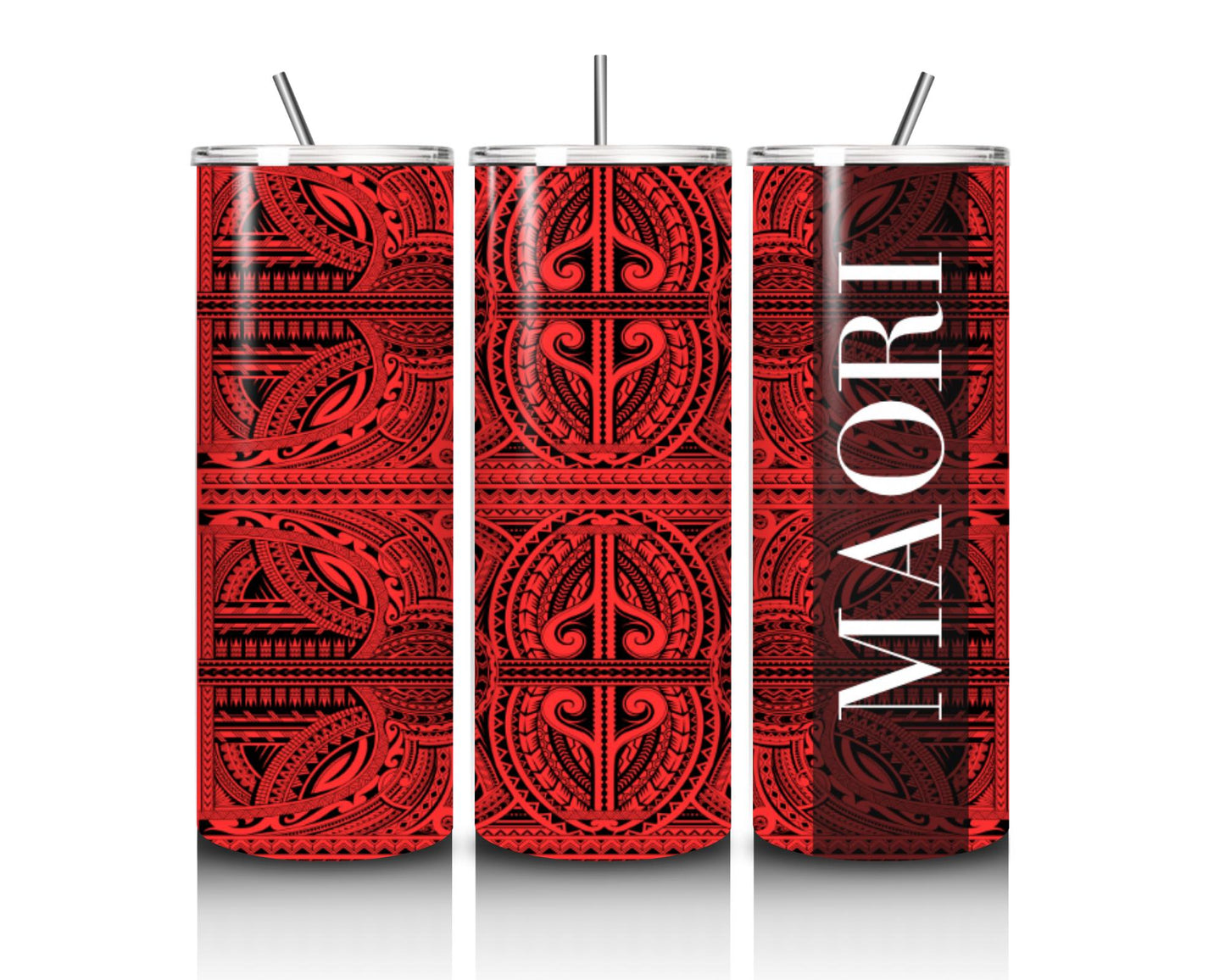 20 oz TUMBLER (MAORI) WITH METAL STRAW