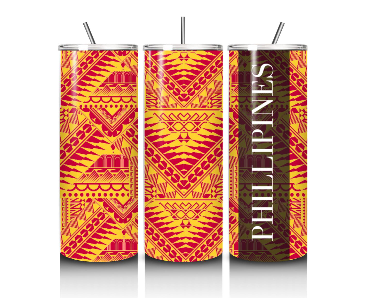 20 oz TUMBLER (PHILLIPINES) WITH METAL STRAW