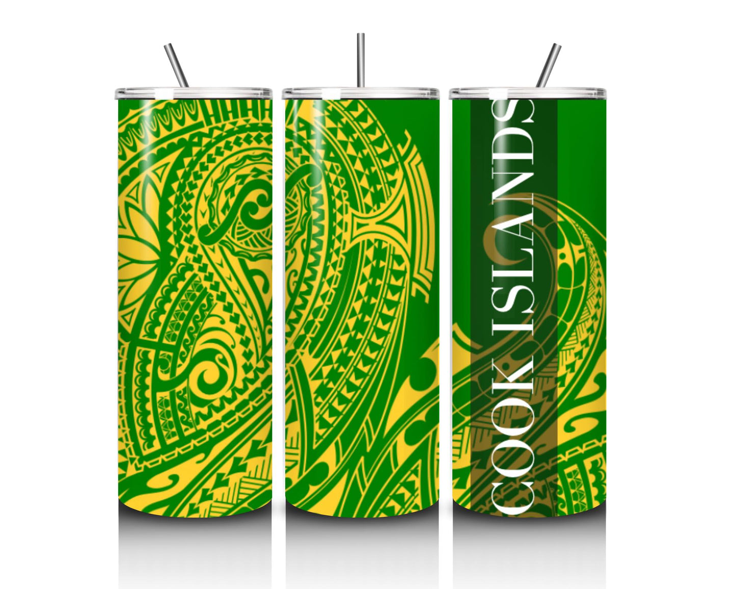 20 oz TUMBLER (COOK ISLANDS) WITH METAL STRAW