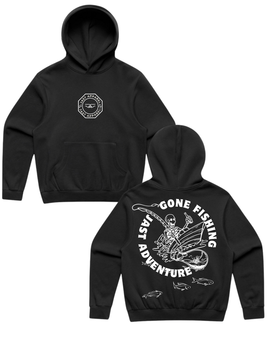 JĀST ADAPT HOODIE (GONE FISHING) BLACK ADULT